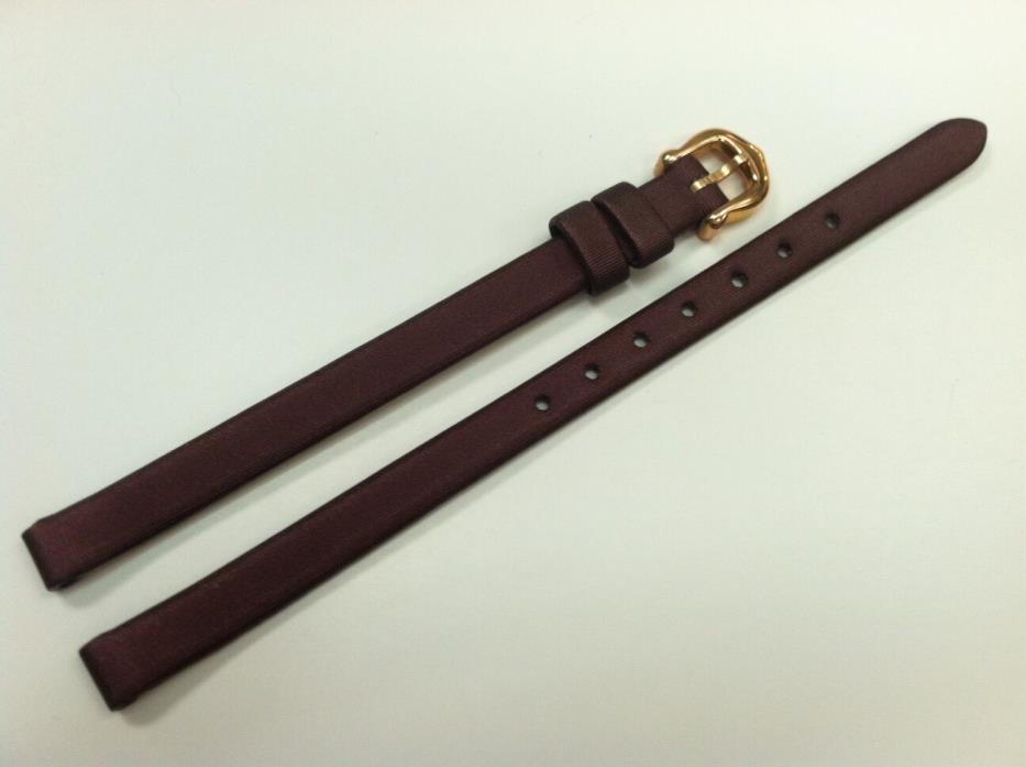 Cartier 6 mm Burgundy Toile Watch Strap Band With 18K Rose Gold Buckle - New