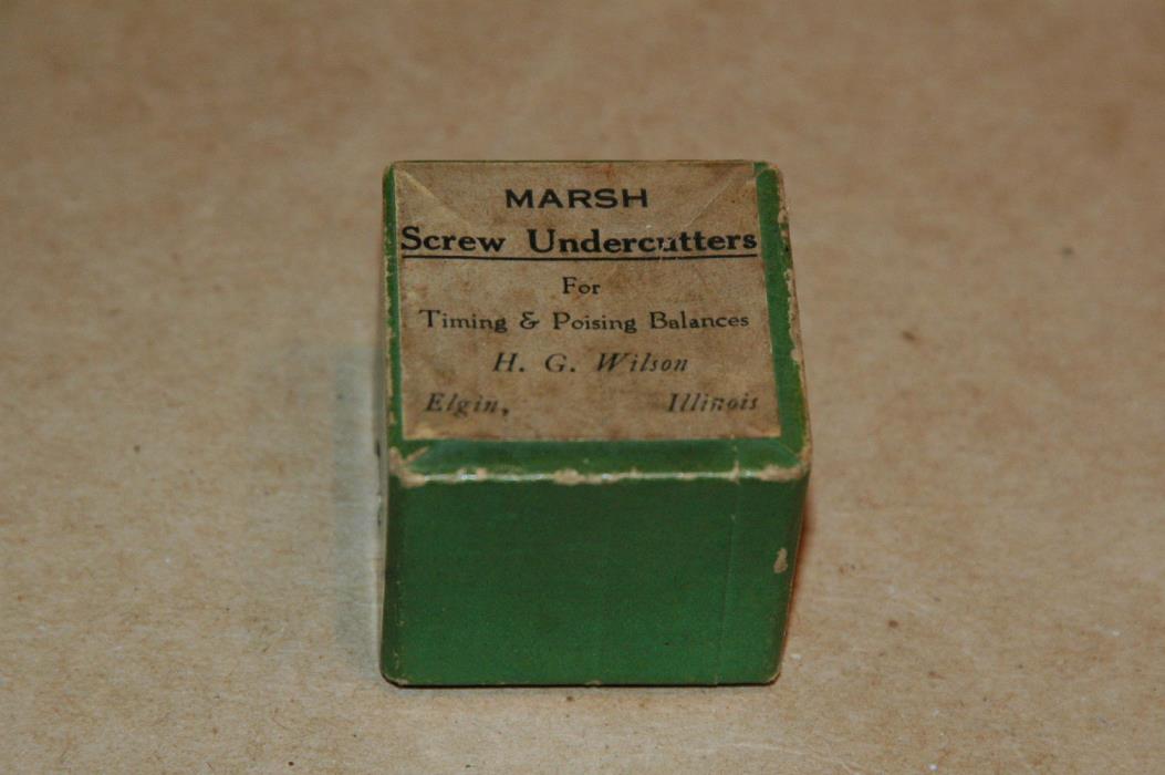 Vintage Marsh Screw Undercutter, Watchmakers Tool HG Wilson orig box