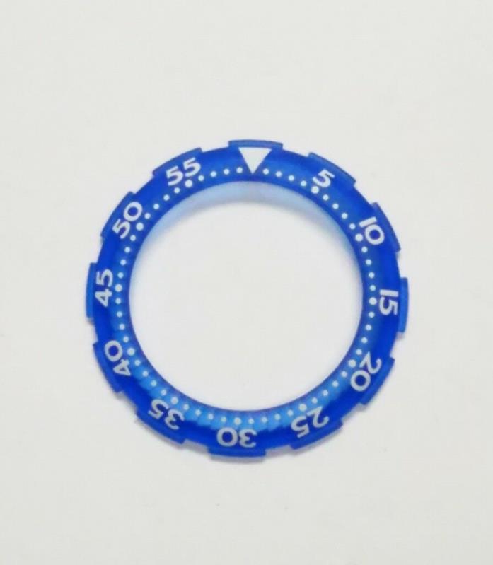 Swatch BLUE&WHITE plastic bezel ring fits 38mm scuba 200 plastic watches