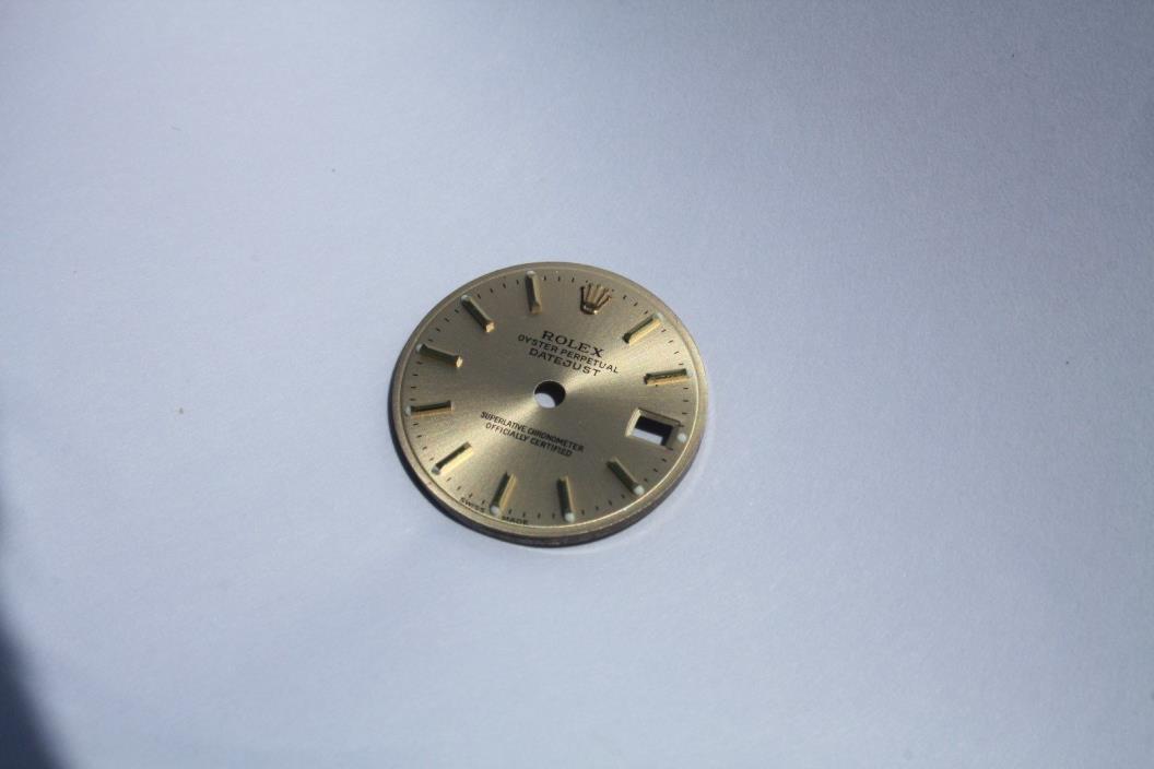 Rolex New Factory Dial. Lady's 26MM Datejust. Yellow Markers. Very light Yellow.