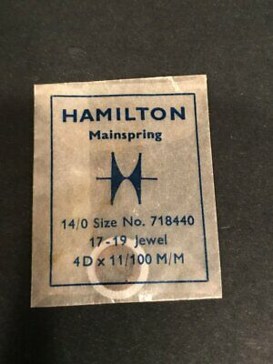 Hamilton 14/0s Factory Mainspring #718440 - Steel