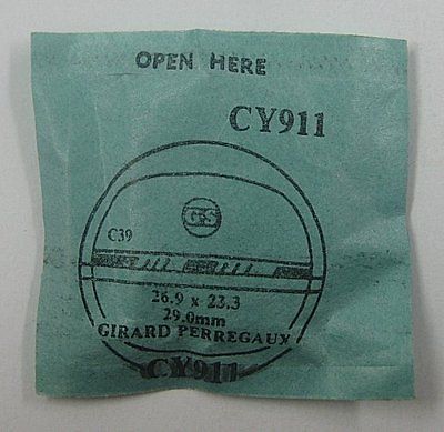 G-S WATCH CRYSTAL - CY911 - 26.9 x 23.3, 29.0 mm - for GIRARD PERREGAUX