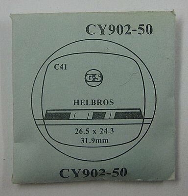 G-S WATCH CRYSTAL - CY902-50 - 26.5 x 24.3, 31.9 mm - for HELBROS