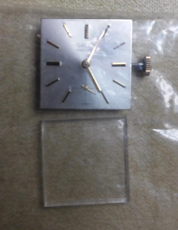 Vintage Mens Gruen Wristwatch Movement Caliper 204R Running!!
