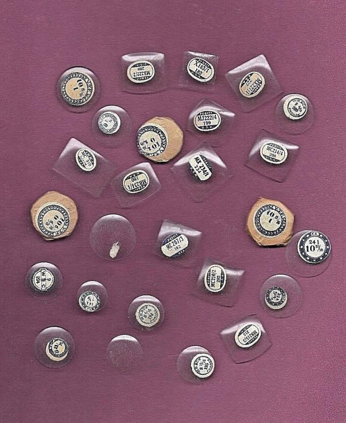 ANTIQUE LOT OF 30  New/Old  GLASS WATCH CRYSTALS '30'S thru '80's & '90's