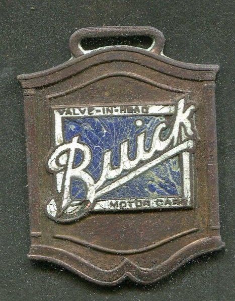 EARLY BUICK MOTOR CAR CO ADVERTISING WATCH FOB VALVE IN HEAD L GRIMES & SONS PA