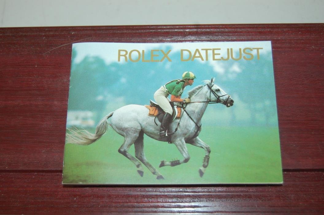 ROLEX ORIGINAL booklet VTG CIRCA 1990  DATEJUST GENUINE 50-3.1989