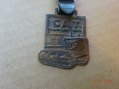 Vintage CAT Caterpillar Portland Maine Arnold Machinery Track  Watch Fob & Strap