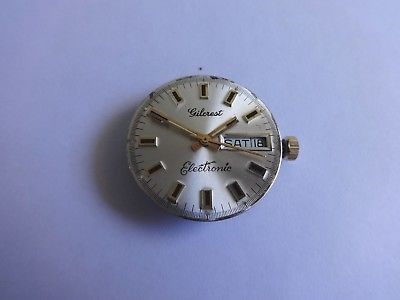 PUW 2509 Mans Gilcrest Electric Watch Movement Old Stock Watch Parts