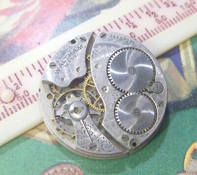 1906 Waltham Watch Co. 3/0 Size 7 Jewels Open Face Style Watch Movement- N/R!!