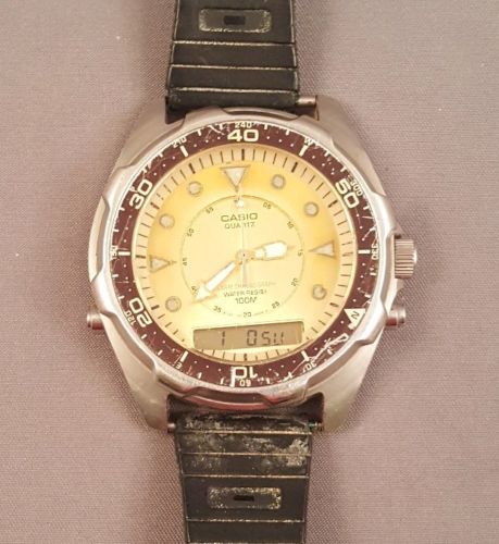 Men's CASIO 358 AMW-320C Analog Digital Watch FOR REPAIR