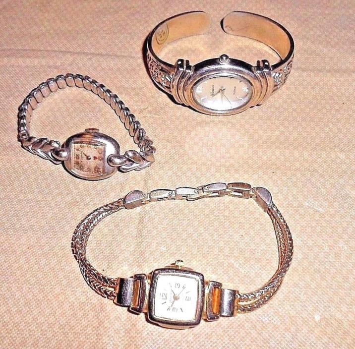 Ladies Watches Vintage Lot  (3) Geneva, Persona, Benrus