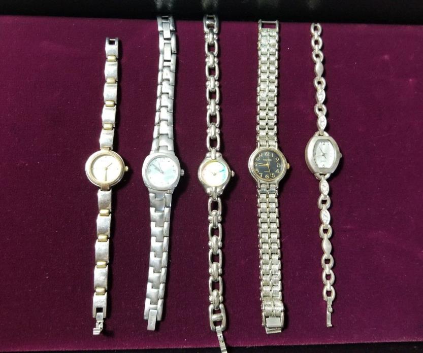 Set of 5 Watches Need Battery / Fixed /Parts?  Westair, Folio, Timex, Clairmont,
