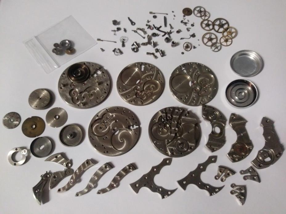 Nice lot of E Howard 16 size-12 size Valuable pocket watch parts!! Must see!!