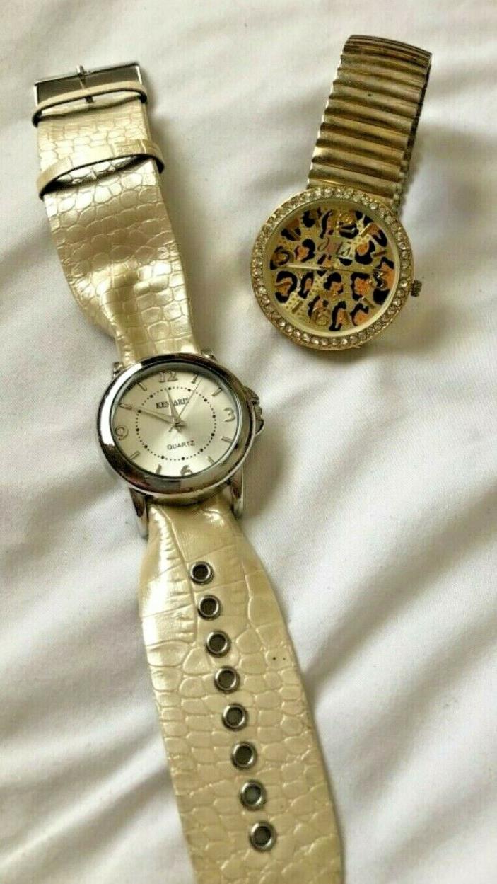 Lot 2 Ladies Fashion Watches for Parts or Repair - Dots, Kessaris