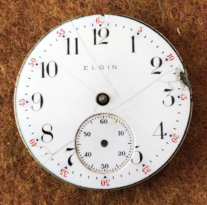 Vintage 1906 Elgin Grade 324 Watch Movement Parts 0s 7j USA