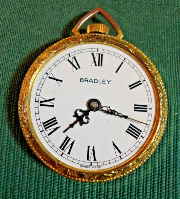Bradley Pocket Watch Swiss Movement Gold Plated
