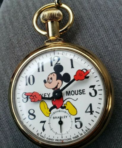 Mickey  Mouse  Bradley  Pocket  Watch