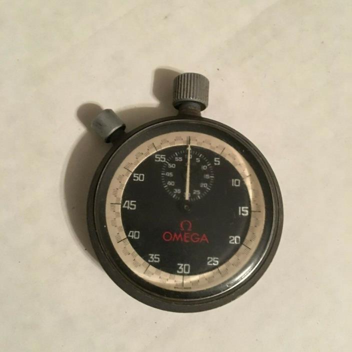 Omega Stop Pocket Watch Open Face Works Great