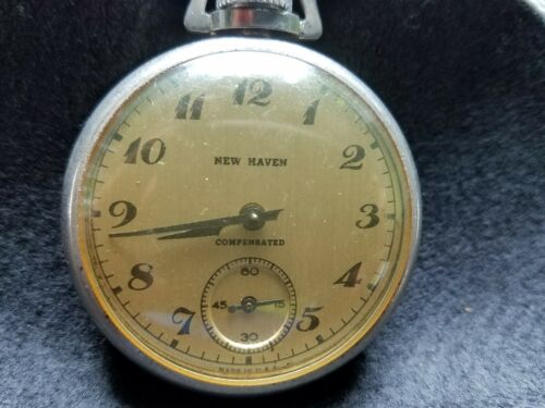 new haven dollar pocket watch ticks parts or repair