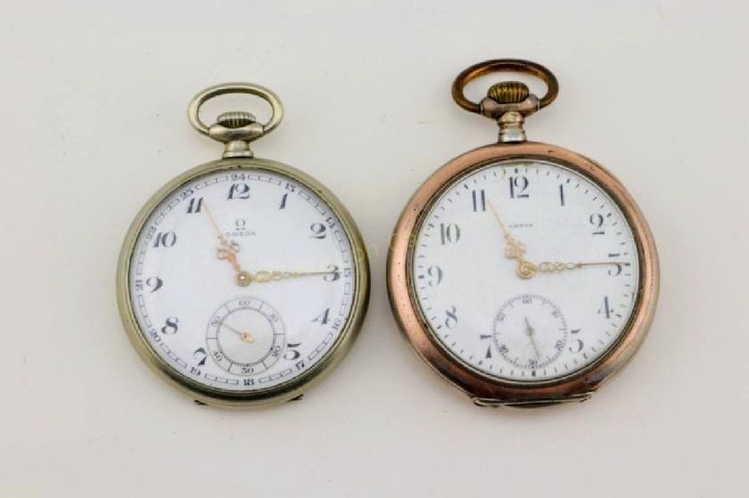 100 years old OMEGA pocket watches set of 2 ( 1912 and 1938 )