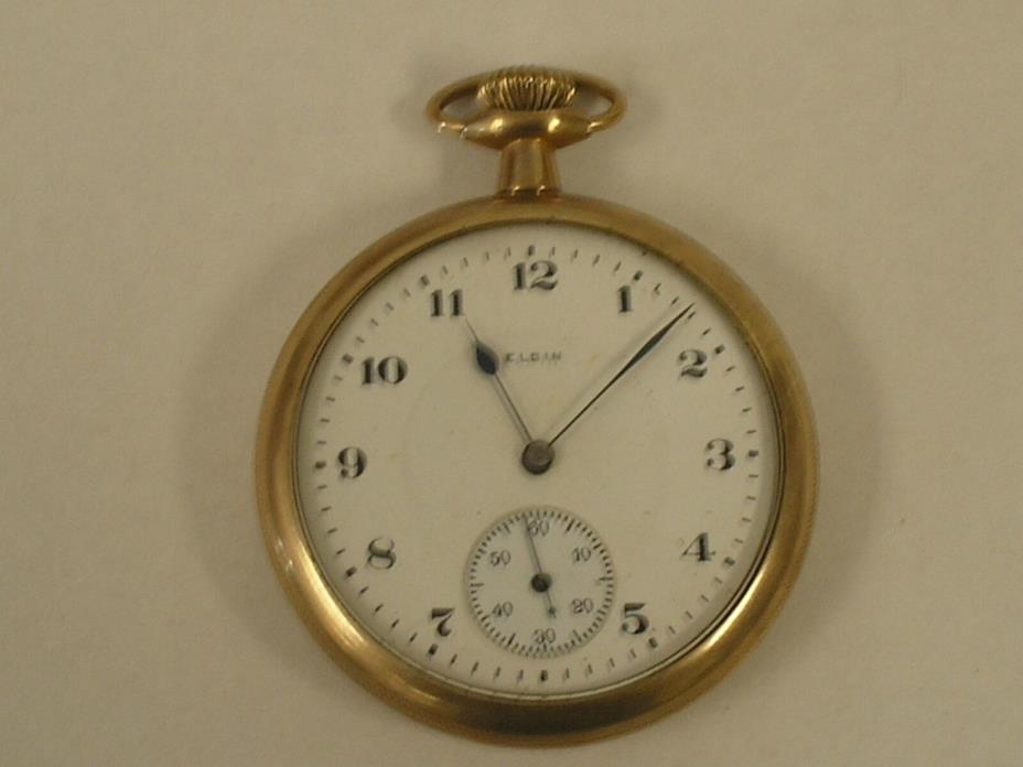 Vintage Elgin Pocket Watch 17 Jewels, Gold Filled 1920