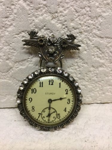 Antique  E. Ingraham Co. Bristol Conn Pocket Watch  Sturdy Gemmed