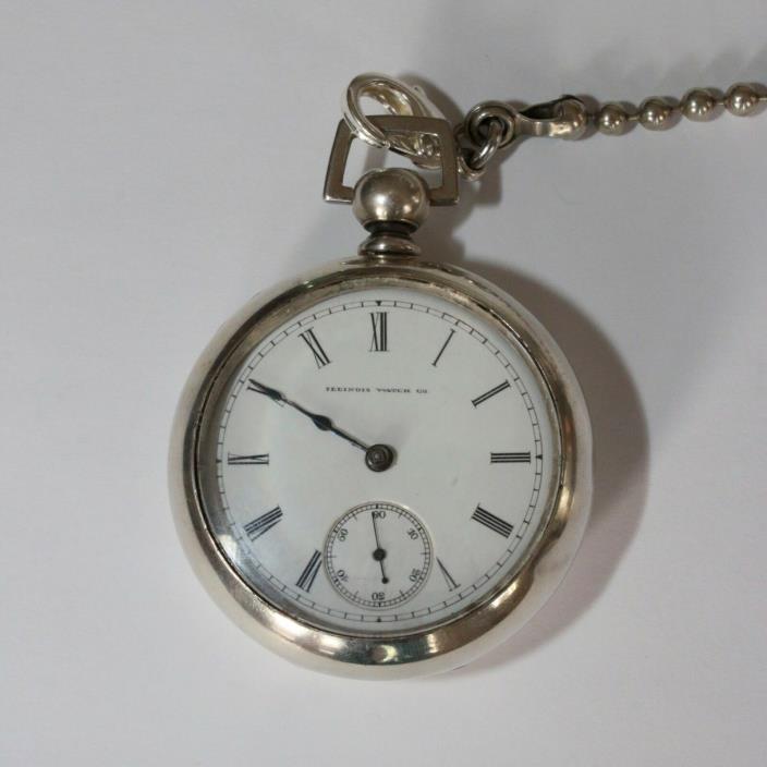 1886 Illinois Watch Co 18s Pocket Watch Runs Antique w/ Key