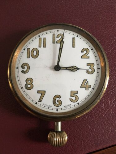 Vintage Old Car Watch 2 1/2. in diameter for parts or repairs