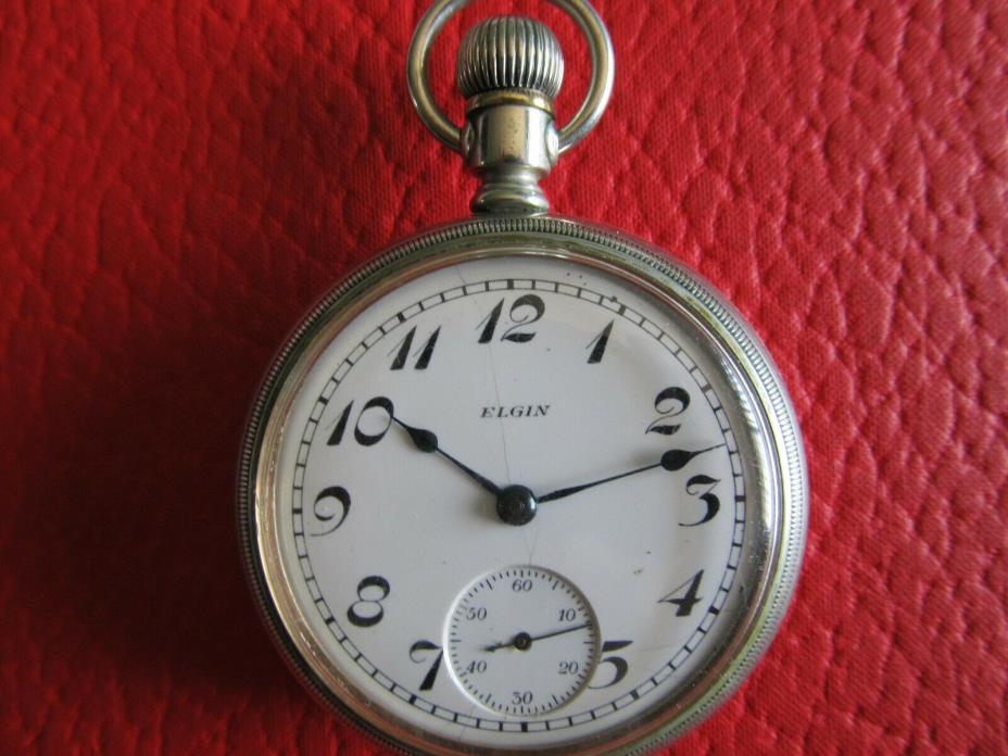 Elgin 1925 Pocket Watch 18S, 15 Jewels, Winds and Runs