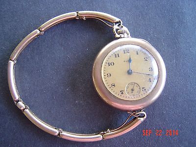 Vintage Elgin Wrist, Pocket Watch W/Band 1918