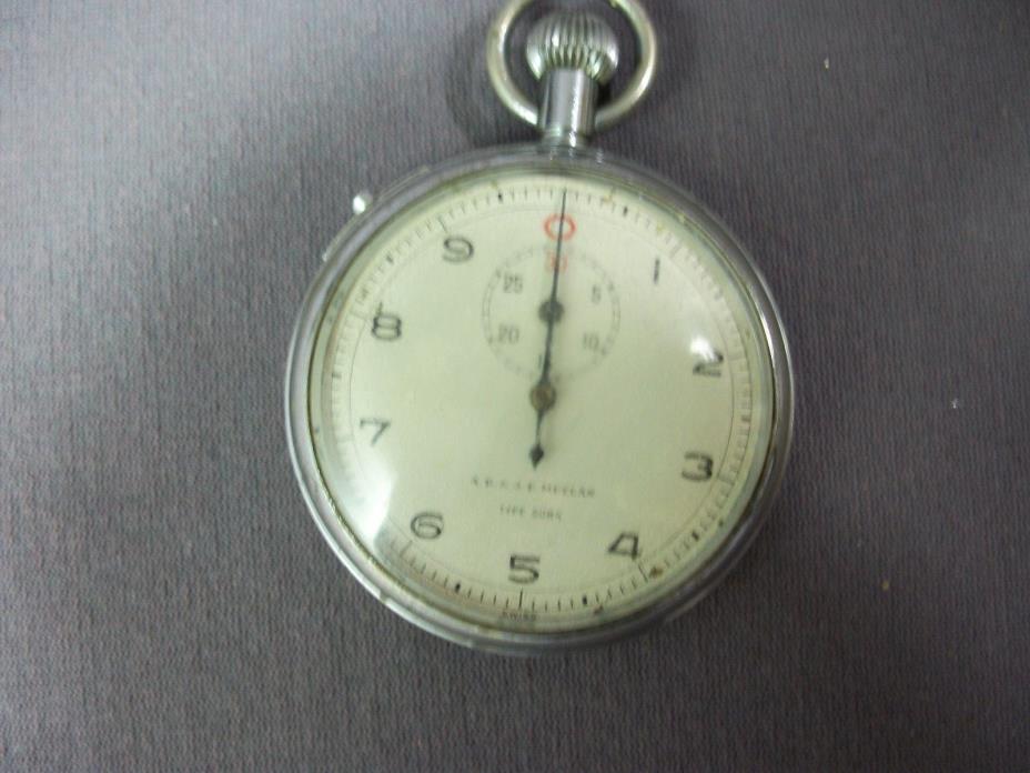 VINTAGE A.R. & J.E. MEYLAN TYPE 208A STOPWATCH. WORKS.