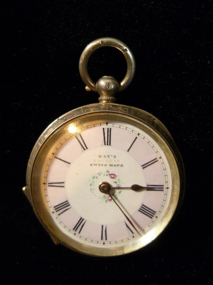 Kay's Empress Ladies .935 Sterling Silver Swiss Pocket Watch – Circa 1900