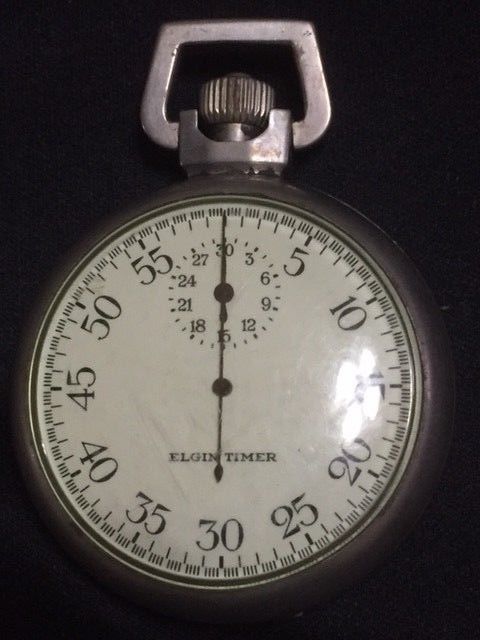 Antique 1943 Elgin Timer WW 2  Military Stopwatch 7 Jewels-Runs Great