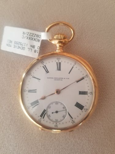 Patek Philippe 18k Yellow Gold  46mm Open Face Pocket Watch