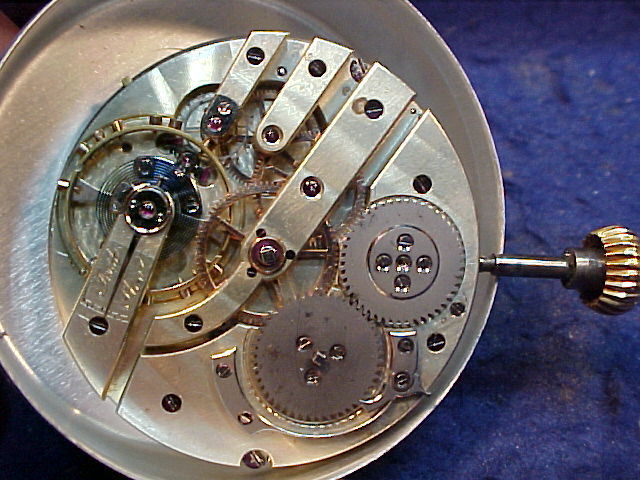 Louis Audemars 43.7mm HIGH GRADE button set HC pocket watch movement gold winder