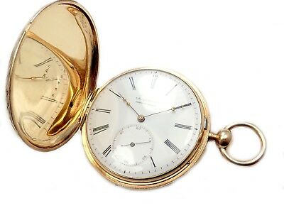 Vintage Antique Arnold Adams London 14k Yellow Gold Lever Key Wind Pocket Watch