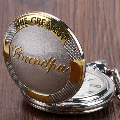 I Have The Greatest Grandpa Antique Pocket Watch with Pendant Chain Best Gifts