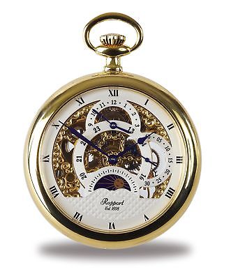 Rapport of London Gold Plated Dual Time Pocket Watch with 17 Jewel Movement