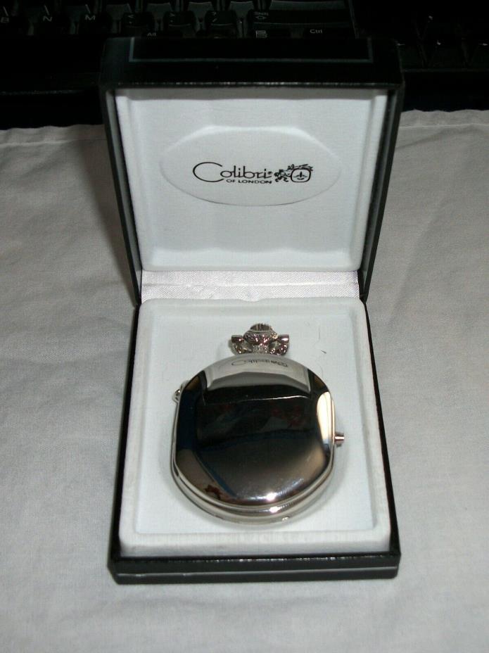 Colibri Of London Silver-Tone Quartz Movement Pocket Watch