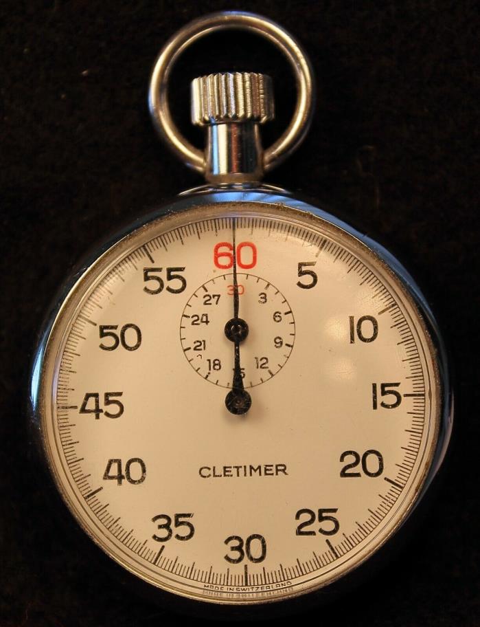 Genuine Vintage Cletimer Swiss Stop Watch