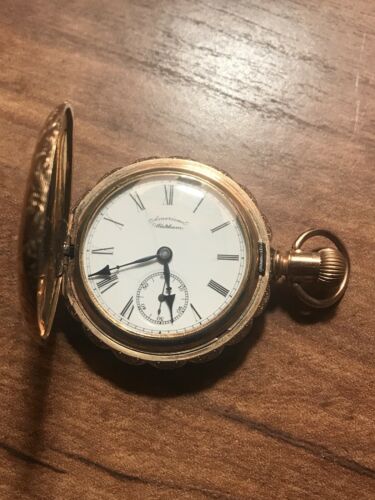 ANTIQUE WALTHAM TRADE MARK AMERICAN POCKET WATCH GOLD PLATED! FUNCTIONAL*****