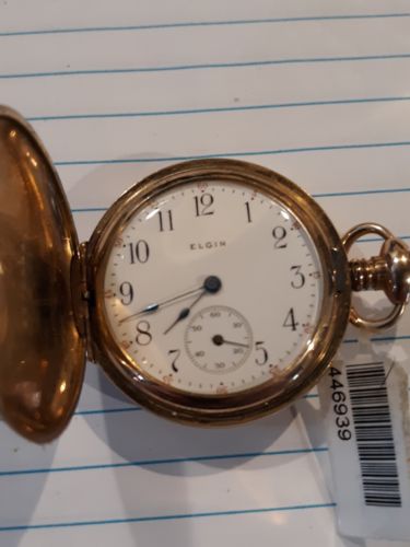 Antique 0 Size Elgin 7J Wind Hunter Pocket Watch Grade 320 Gold Filled