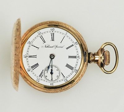 National Special Pocket Watch, Gold Plated, 17j Working Estate Item [3884.05]