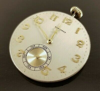 Vintage Longines Pocket Watch Movement WORKING 17 Jewels S/N 4785369 Ca.1929