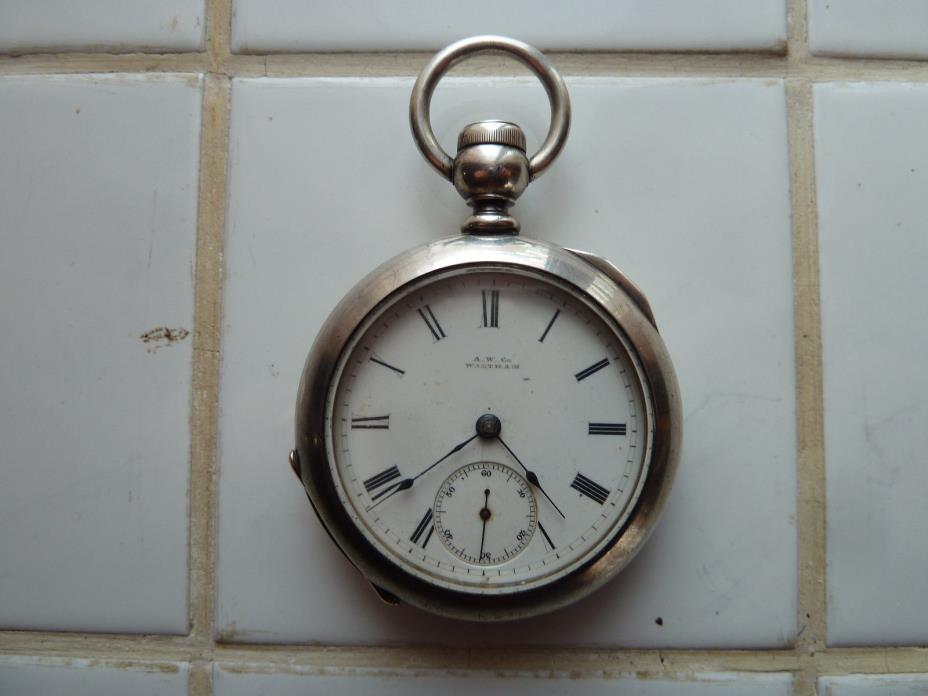 Waltham 900 solid Silver Key Wind,Key time Pocket Watch!!!