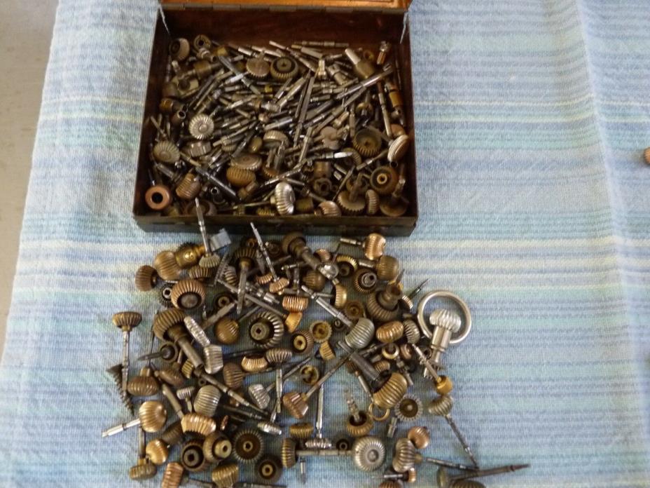 Antique Watchmakers Pocket Watch Crowns Stems Large Group
