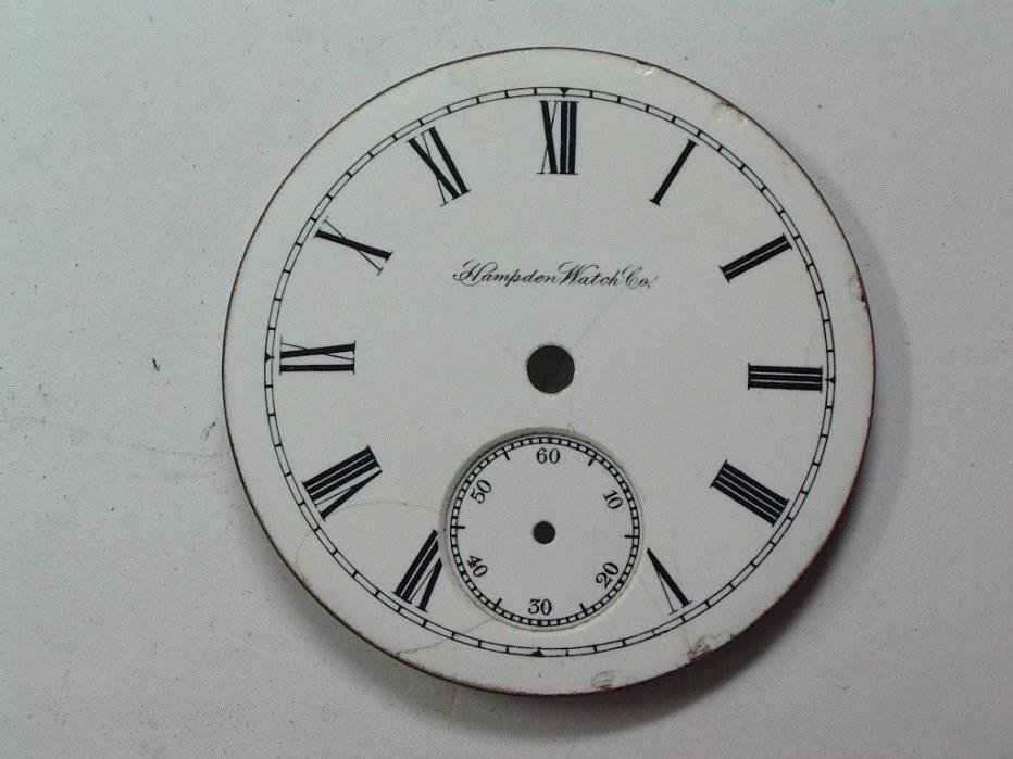 Antique 18 Size Hampden Watch Co. Pocket Watch Dial   (D-154)