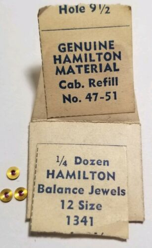 12s Hamilton 1341 Hole 9-1/2 Balance Jewels