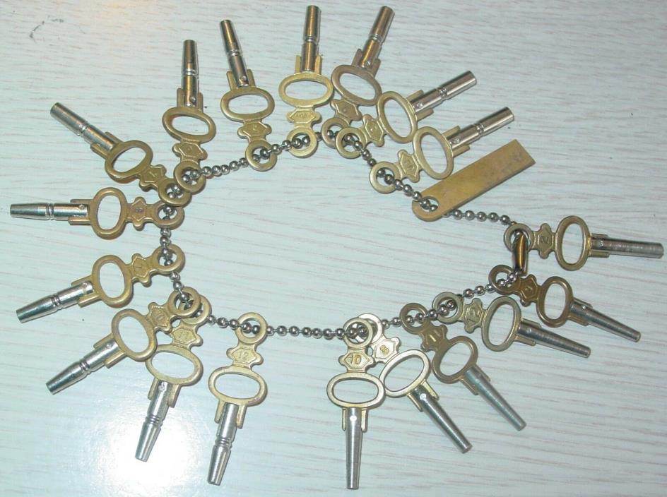 18 Vintage Pocket Watch Winding Keys